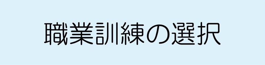 職業訓練の選択